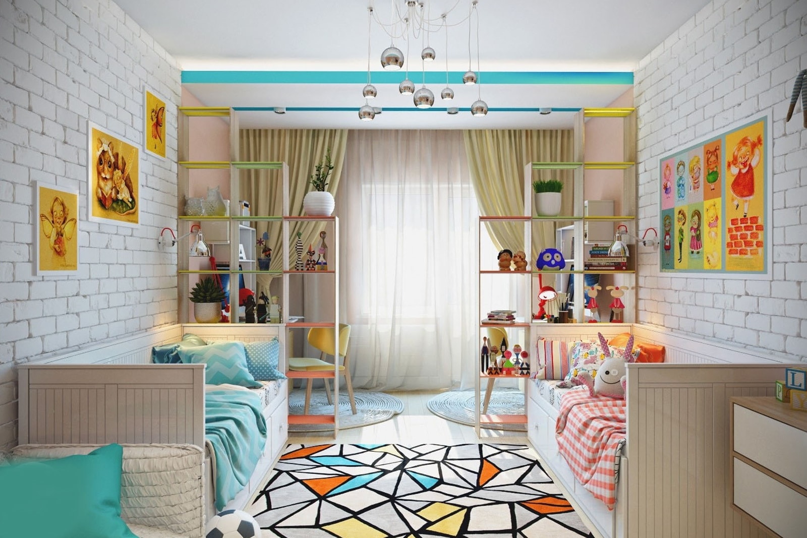 Дизайн-проект детской комнаты для мальчика и девочки